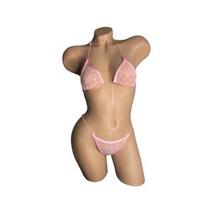 Pink Rhinestone Two Piece